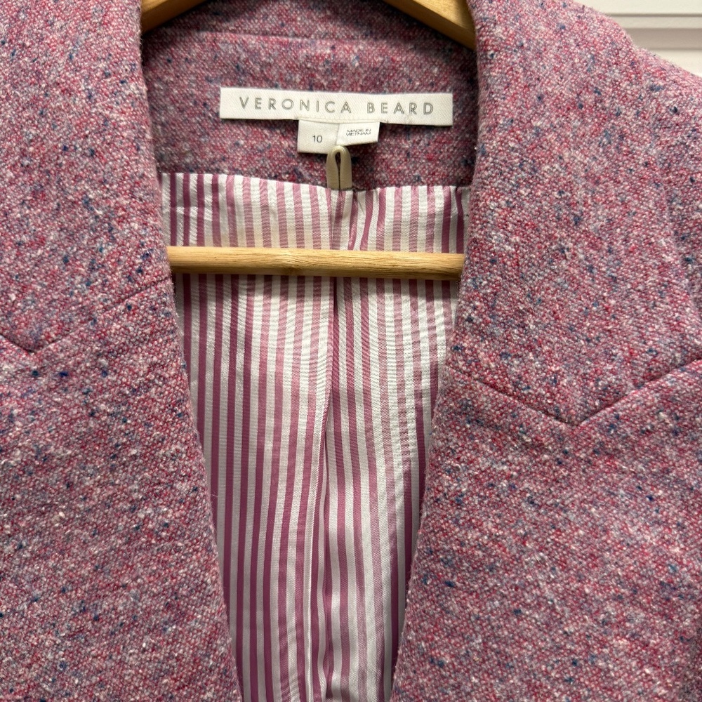 Veronica Beard Pink Tweed Blazer